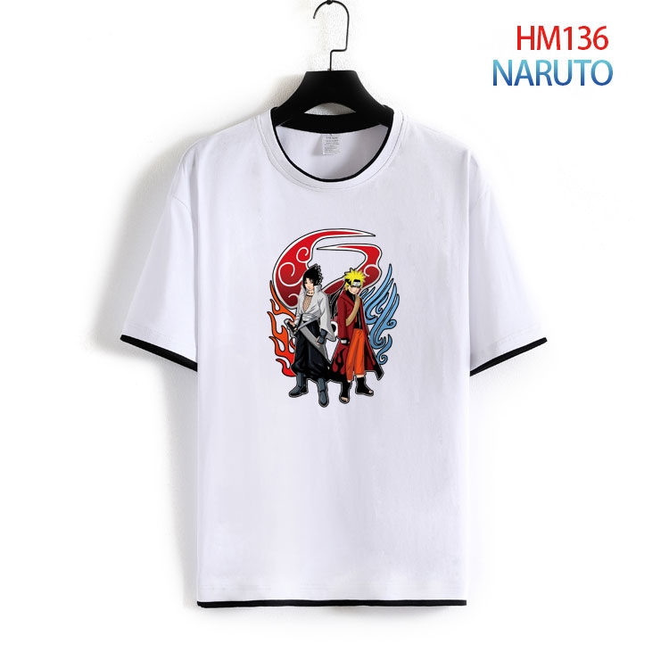 Naruto Pure cotton Loose short sleeve round neck T-shirt from S to 4XL  HM-136-2