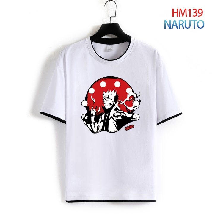 Naruto Pure cotton Loose short sleeve round neck T-shirt from S to 4XL  HM-139-2