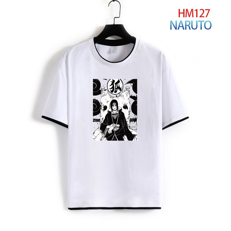 Naruto Pure cotton Loose short sleeve round neck T-shirt from S to 4XL  HM-127-2