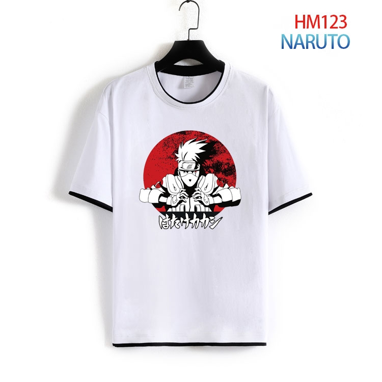 Naruto Pure cotton Loose short sleeve round neck T-shirt from S to 4XL  HM-123-2