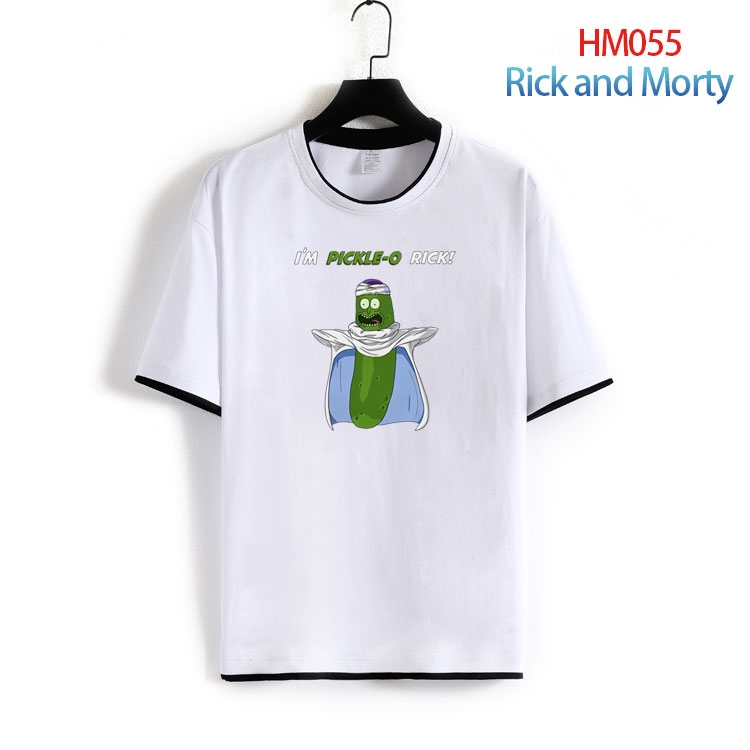 Rick and Morty Pure cotton Loose short sleeve round neck T-shirt from S to 4XL  HM-055-2