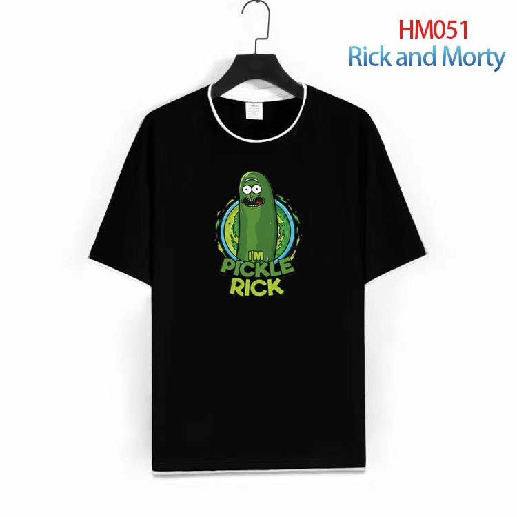 Rick and Morty Pure cotton Loose short sleeve round neck T-shirt from S to 4XL HM-051-1