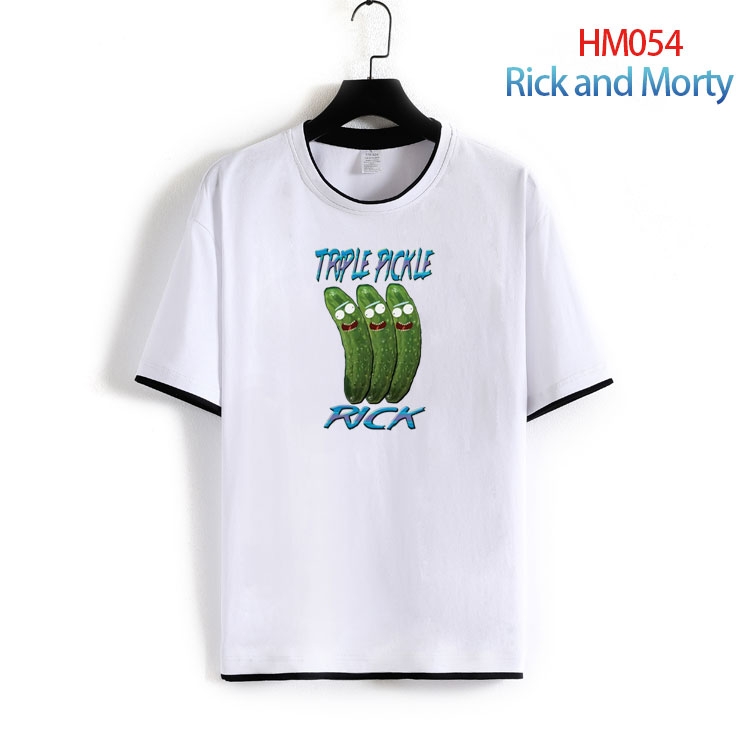 Rick and Morty Pure cotton Loose short sleeve round neck T-shirt from  S to 4XL HM-054-2