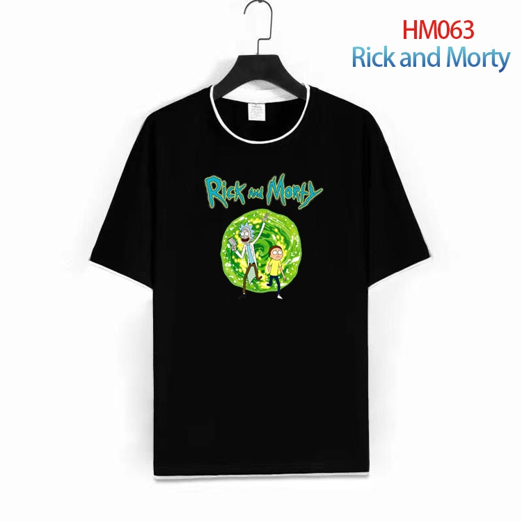 Rick and Morty Pure cotton Loose short sleeve round neck T-shirt from S to 4XL HM-063-1