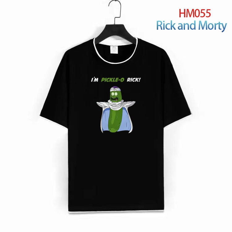 Rick and Morty Pure cotton Loose short sleeve round neck T-shirt from S to 4XL HM-055-1