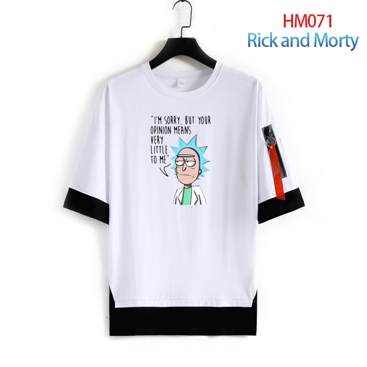 Rick and Morty Pure cotton Loose short sleeve round neck T-shirt from S to 4XL HM-071-3