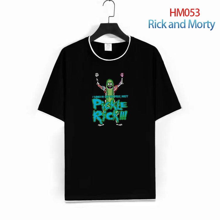 Rick and Morty Pure cotton Loose short sleeve round neck T-shirt from S to 4XL HM-053-1