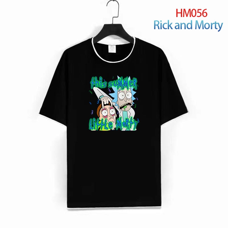 Rick and Morty Pure cotton Loose short sleeve round neck T-shirt from S to 4XL HM-056-1