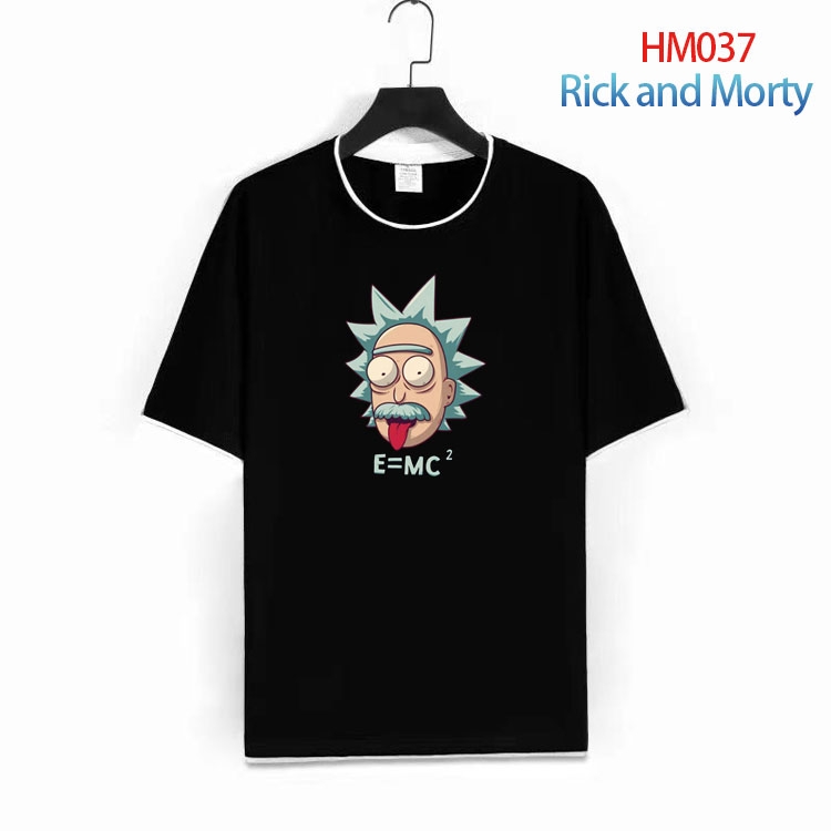 Rick and Morty Pure cotton Loose short sleeve round neck T-shirt from S to 4XL HM-037-1