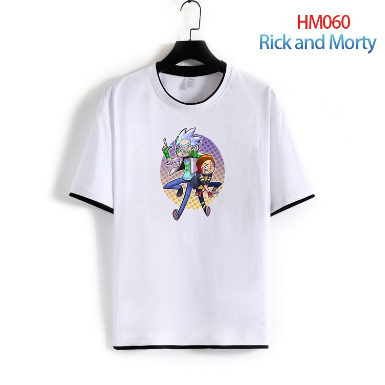 Rick and Morty Pure cotton Loose short sleeve round neck T-shirt from S to 4XL HM-060-2