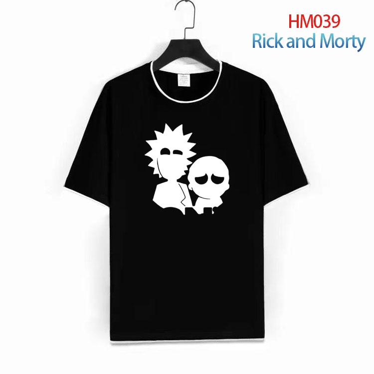 Rick and Morty Pure cotton Loose short sleeve round neck T-shirt from S to 4XL HM-039-1