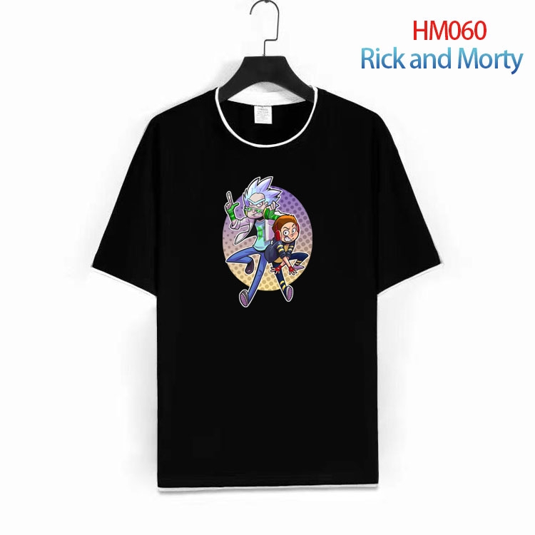 Rick and Morty Pure cotton Loose short sleeve round neck T-shirt from S to 4XL HM-060-1