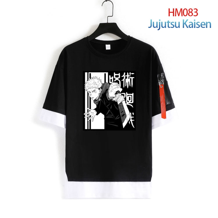 Jujutsu Kaisen Pure cotton Loose short sleeve round neck T-shirt from S to 4XL HM-083-4