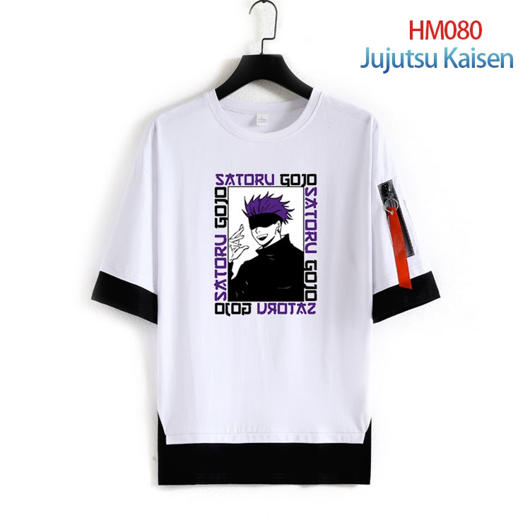 Jujutsu Kaisen Pure cotton Loose short sleeve round neck T-shirt from S to 4XL HM-080-3