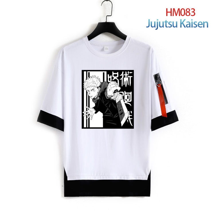 Jujutsu Kaisen Pure cotton Loose short sleeve round neck T-shirt from S to 4XL HM-083-3