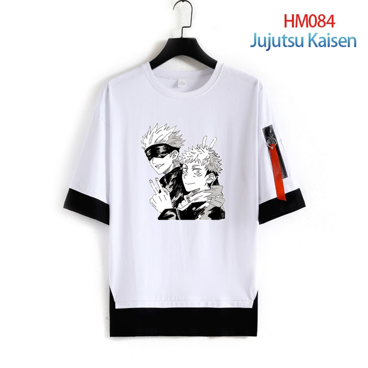 Jujutsu Kaisen Pure cotton Loose short sleeve round neck T-shirt from S to 4XL HM-084-3