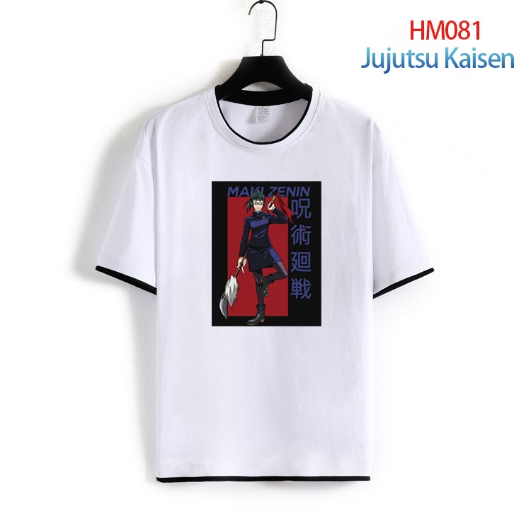 Jujutsu Kaisen Pure cotton Loose short sleeve round neck T-shirt from S to 4XL HM-081-2