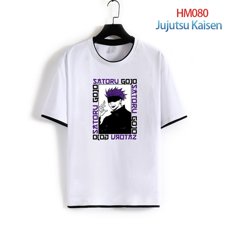 Jujutsu Kaisen Pure cotton Loose short sleeve round neck T-shirt from S to 4XL HM-080-2