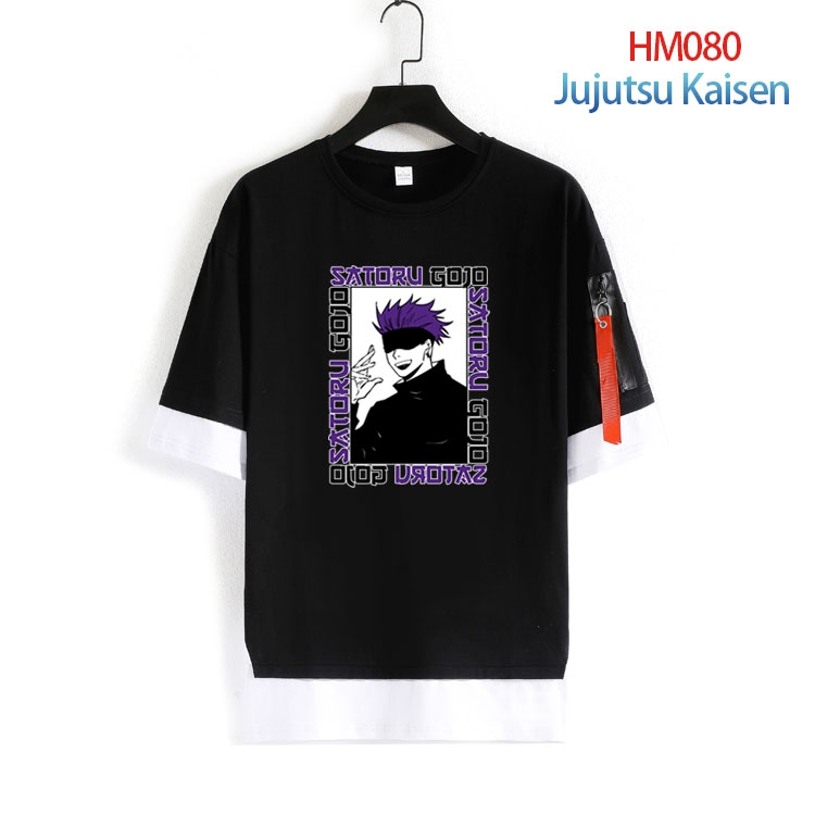 Jujutsu Kaisen Pure cotton Loose short sleeve round neck T-shirt from S to 4XL HM-080-4