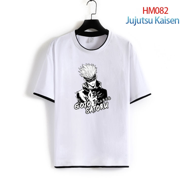 Jujutsu Kaisen Pure cotton Loose short sleeve round neck T-shirt from S to 4XL HM-082-2