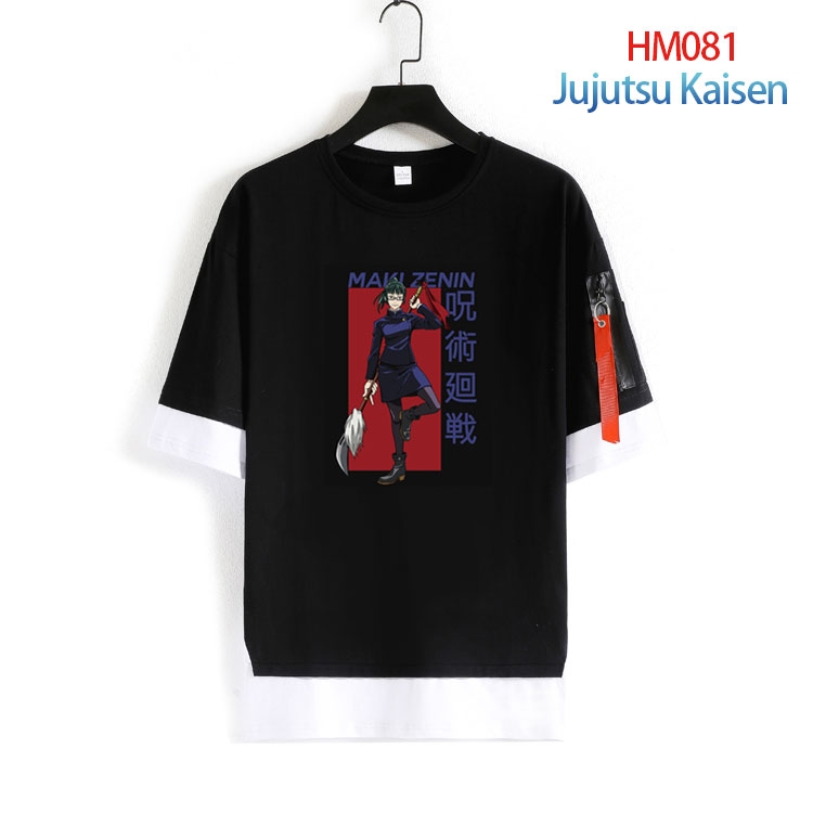 Jujutsu Kaisen Pure cotton Loose short sleeve round neck T-shirt from S to 4XL HM-081-4