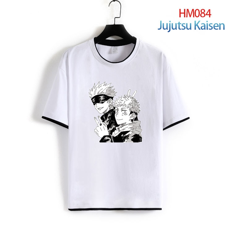 Jujutsu Kaisen Pure cotton Loose short sleeve round neck T-shirt from S to 4XL HM-084-2