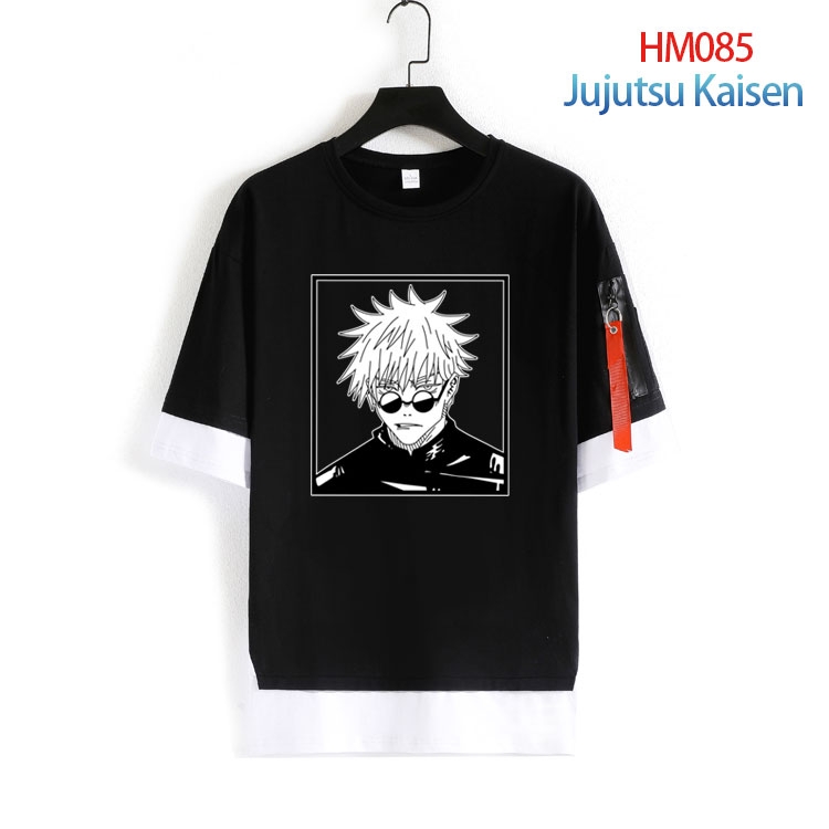 Jujutsu Kaisen Pure cotton Loose short sleeve round neck T-shirt from S to 4XL HM-085-4