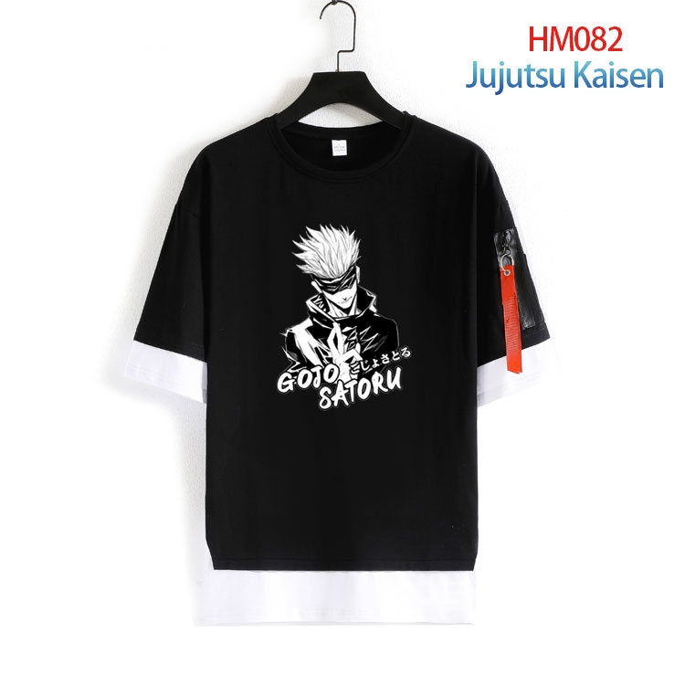 Jujutsu Kaisen Pure cotton Loose short sleeve round neck T-shirt from S to 4XL HM-082-4