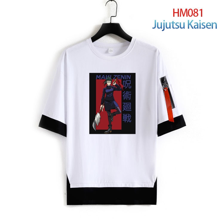 Jujutsu Kaisen Pure cotton Loose short sleeve round neck T-shirt from S to 4XL HM-081-3