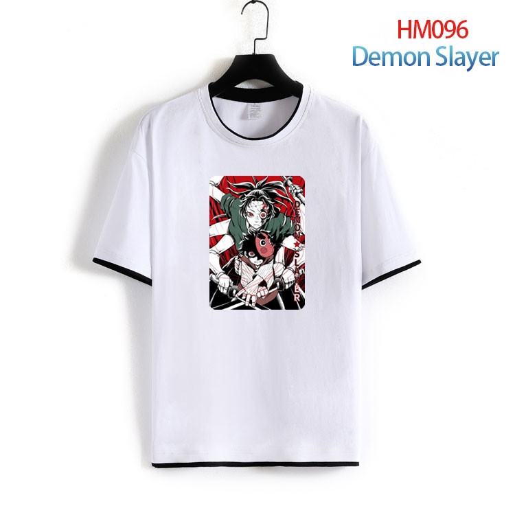 Demon Slayer Kimets Pure cotton Loose short sleeve round neck T-shirt from S to 4XL HM-096-2