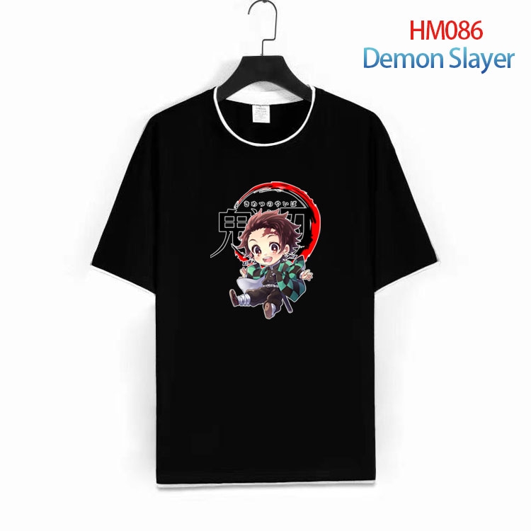 Demon Slayer Kimets Pure cotton Loose short sleeve round neck T-shirt from S to 4XL HM-086-1