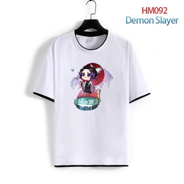 Demon Slayer Kimets Pure cotton Loose short sleeve round neck T-shirt from S to 4XL HM-092-2