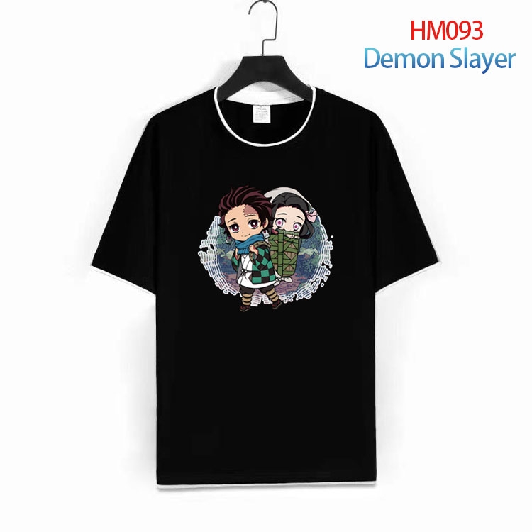 Demon Slayer Kimets Pure cotton Loose short sleeve round neck T-shirt from S to 4XL HM-093-1