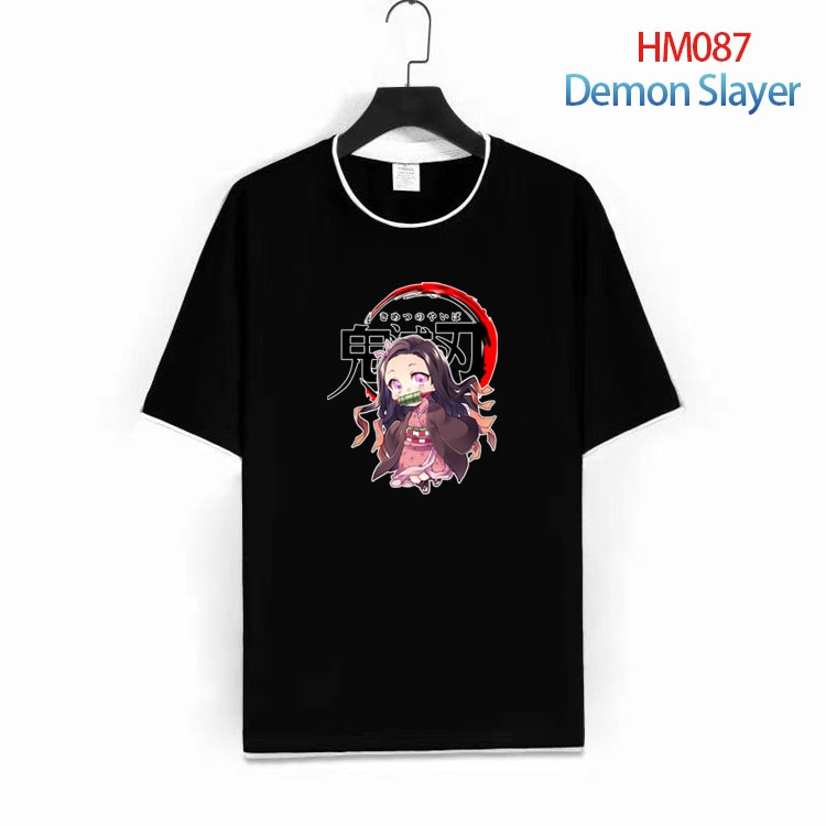 Demon Slayer Kimets Pure cotton Loose short sleeve round neck T-shirt from S to 4XL HM-087-1