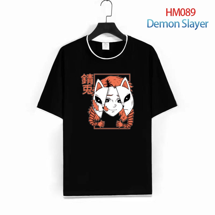 Demon Slayer Kimets Pure cotton Loose short sleeve round neck T-shirt from S to 4XL HM-089-1