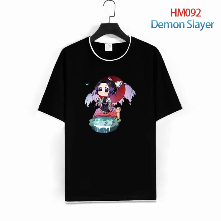 Demon Slayer Kimets Pure cotton Loose short sleeve round neck T-shirt from S to 4XL HM-092-1