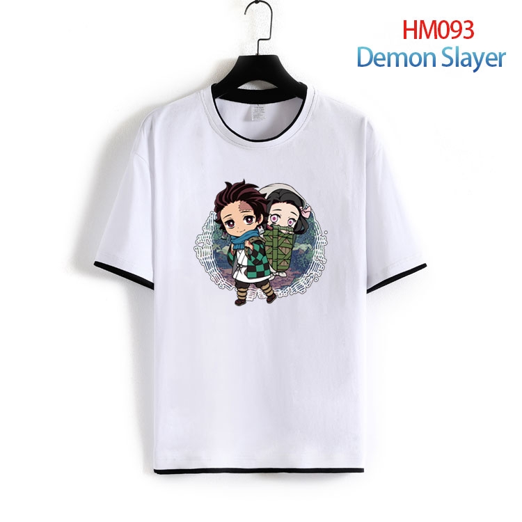 Demon Slayer Kimets Pure cotton Loose short sleeve round neck T-shirt from S to 4XL HM-093-2