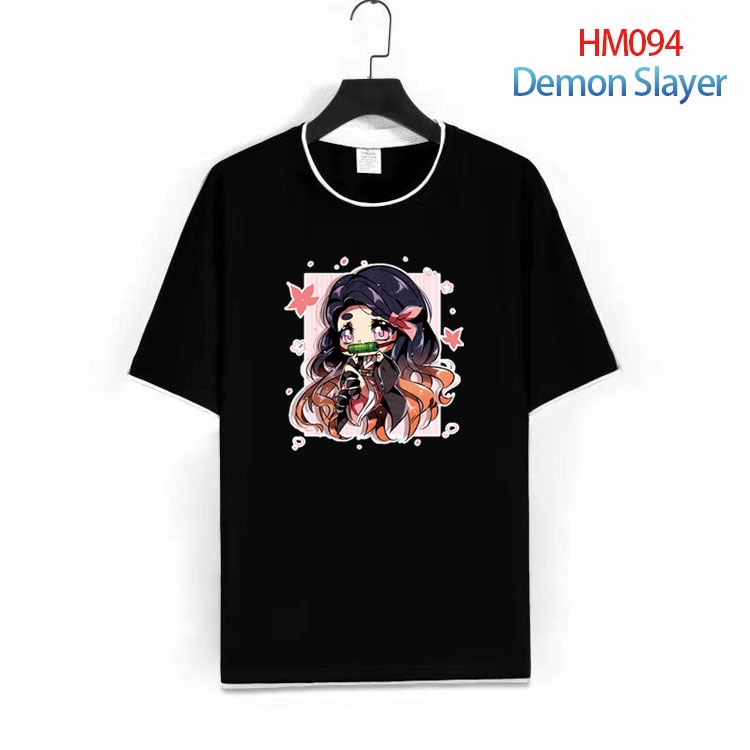 Demon Slayer Kimets Pure cotton Loose short sleeve round neck T-shirt from S to 4XL  HM-094-1