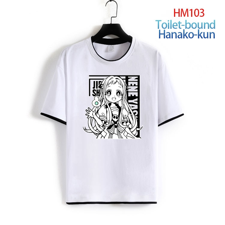 Toilet-bound Hanako-kun Pure cotton Loose short sleeve round neck T-shirt from S to 4XL HM-103-2