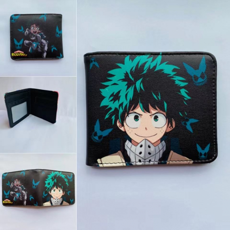 My Hero Academia Anime Full color two fold short wallet purse 11X9.5CM 60G Style 1
