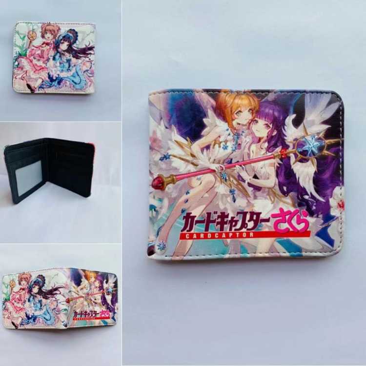 Cardcaptor sakura Anime Full color two fold short wallet purse 11X9.5CM 60G Style 4
