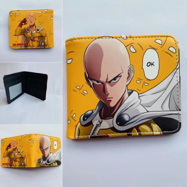 One Punch Man Anime Full color two fold short wallet purse 11X9.5CM 60G