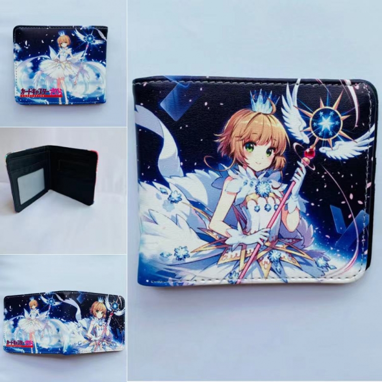 Cardcaptor sakura Anime Full color two fold short wallet purse 11X9.5CM 60G Style 7