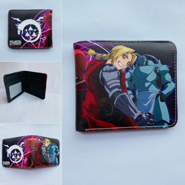 Fullmetal Alchemist Anime Full color two fold short wallet purse 11X9.5CM 60G Style 2