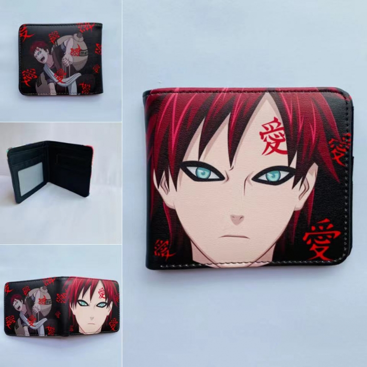 Naruto Anime Full color two fold short wallet purse 11X9.5CM 60G Style 2