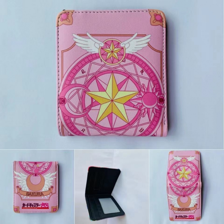 Cardcaptor sakura Anime Full color two fold short wallet purse 11X9.5CM 60G Style 1