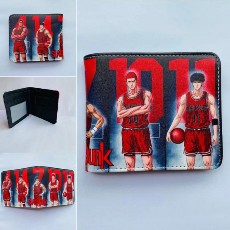 Slam Dunk Anime Full color two fold short wallet purse 11X9.5CM 60G Style 4