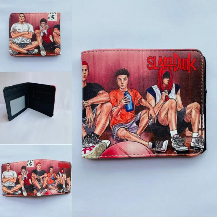 Slam Dunk Anime Full color two fold short wallet purse 11X9.5CM 60G Style 7