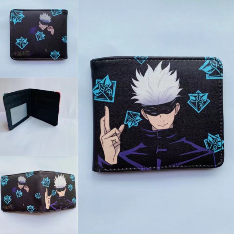 Jujutsu Kaisen Anime Full color two fold short wallet purse 11X9.5CM 60G