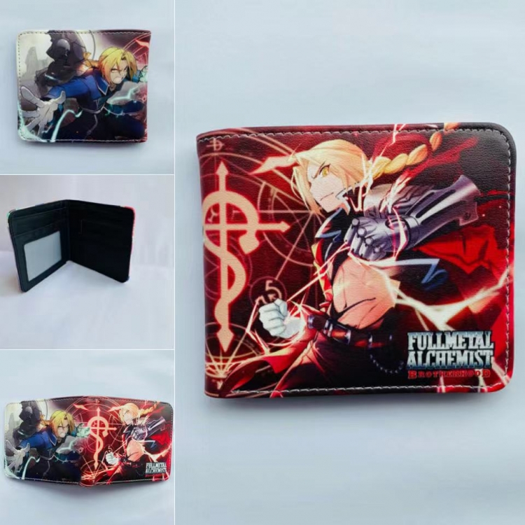 Fullmetal Alchemist  Anime Full color two fold short wallet purse 11X9.5CM 60G Style 1